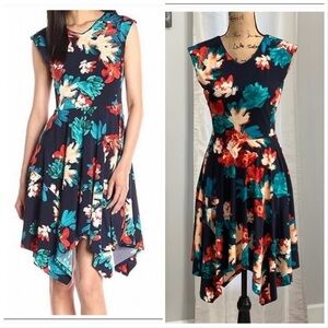 Ellen Tracy bold print floral dress size S